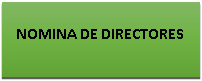 Cuadro de texto: NOMINA DE DIRECTORES